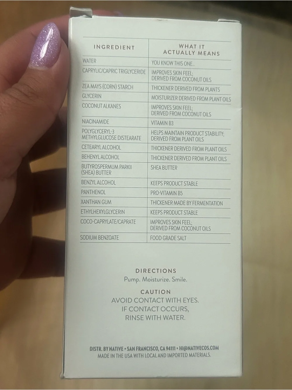 Native Moisturizing Facial Lotion
